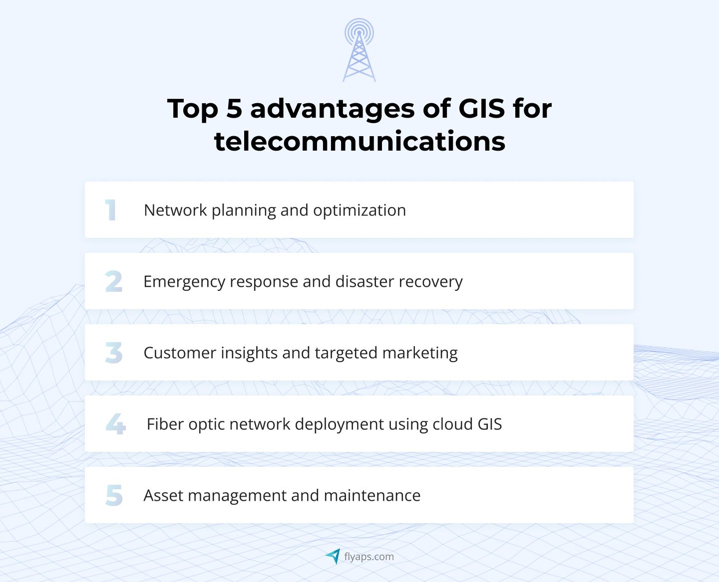 Top 5 advantages of GIS for telecommunications