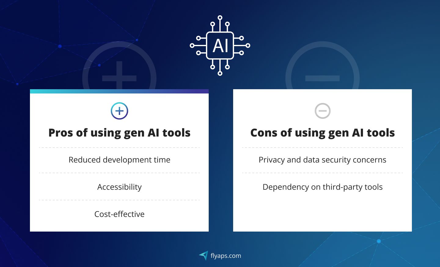 Pros and cons of using gen AI tools