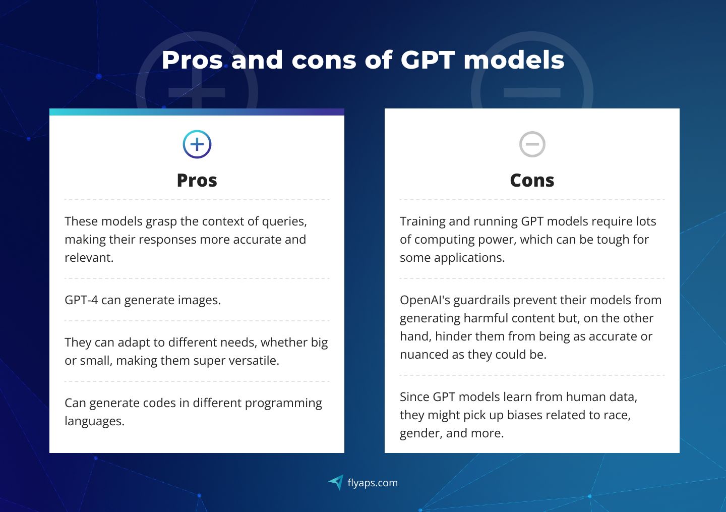 Pros and cons of GPT models