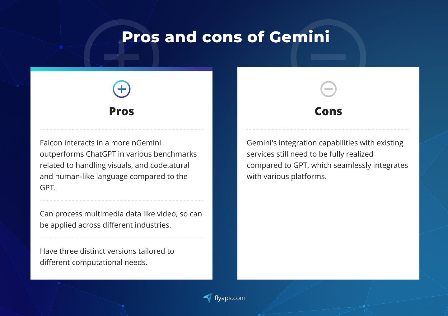 Pros and cons of Gemini