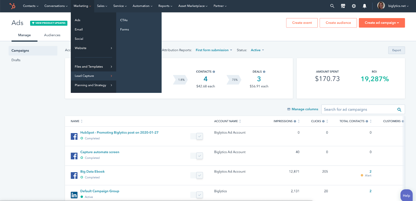 HubSpot ready-made horizontal system