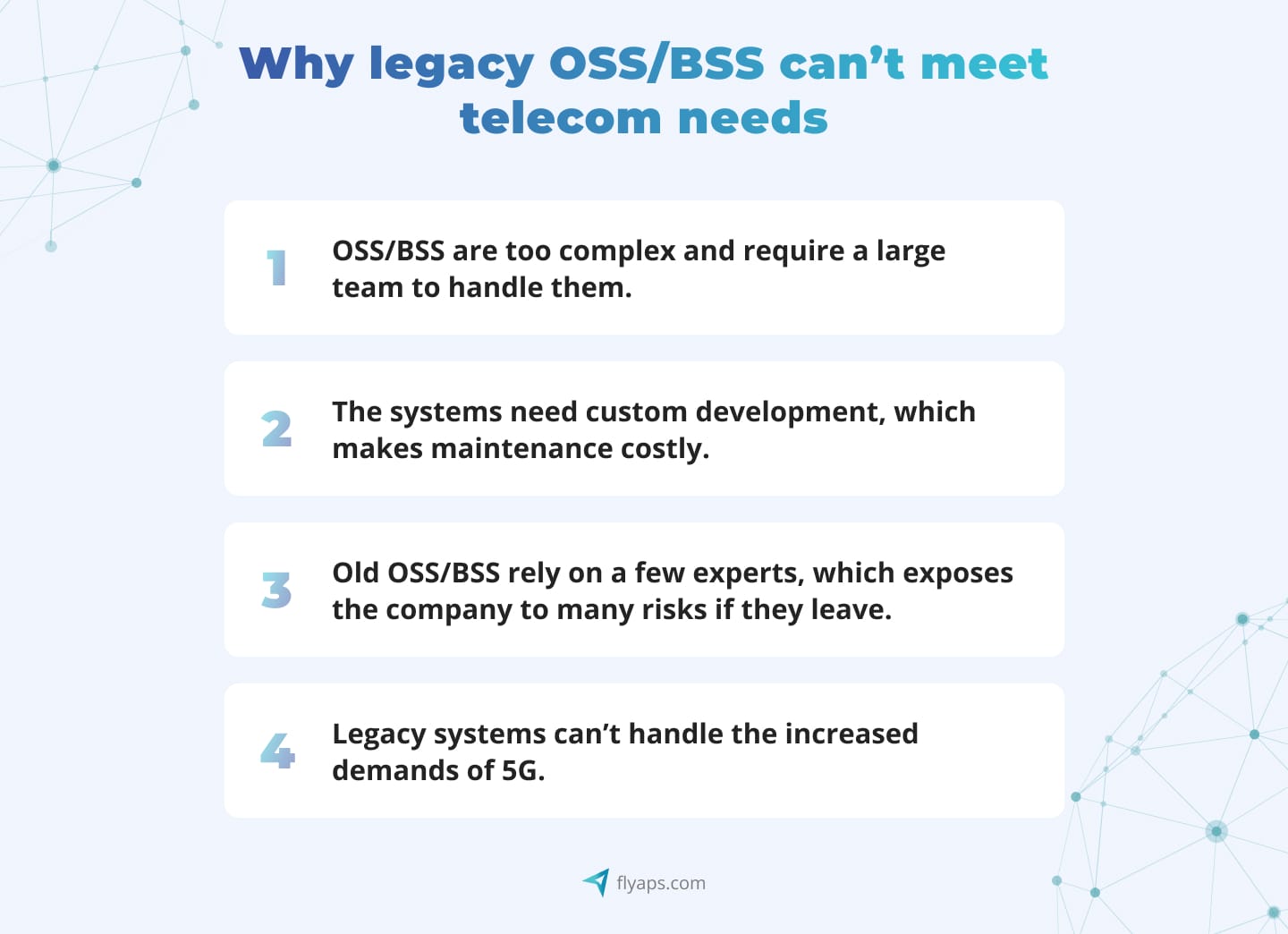 Why legacy OSS/BSS can’t meet telecom needs