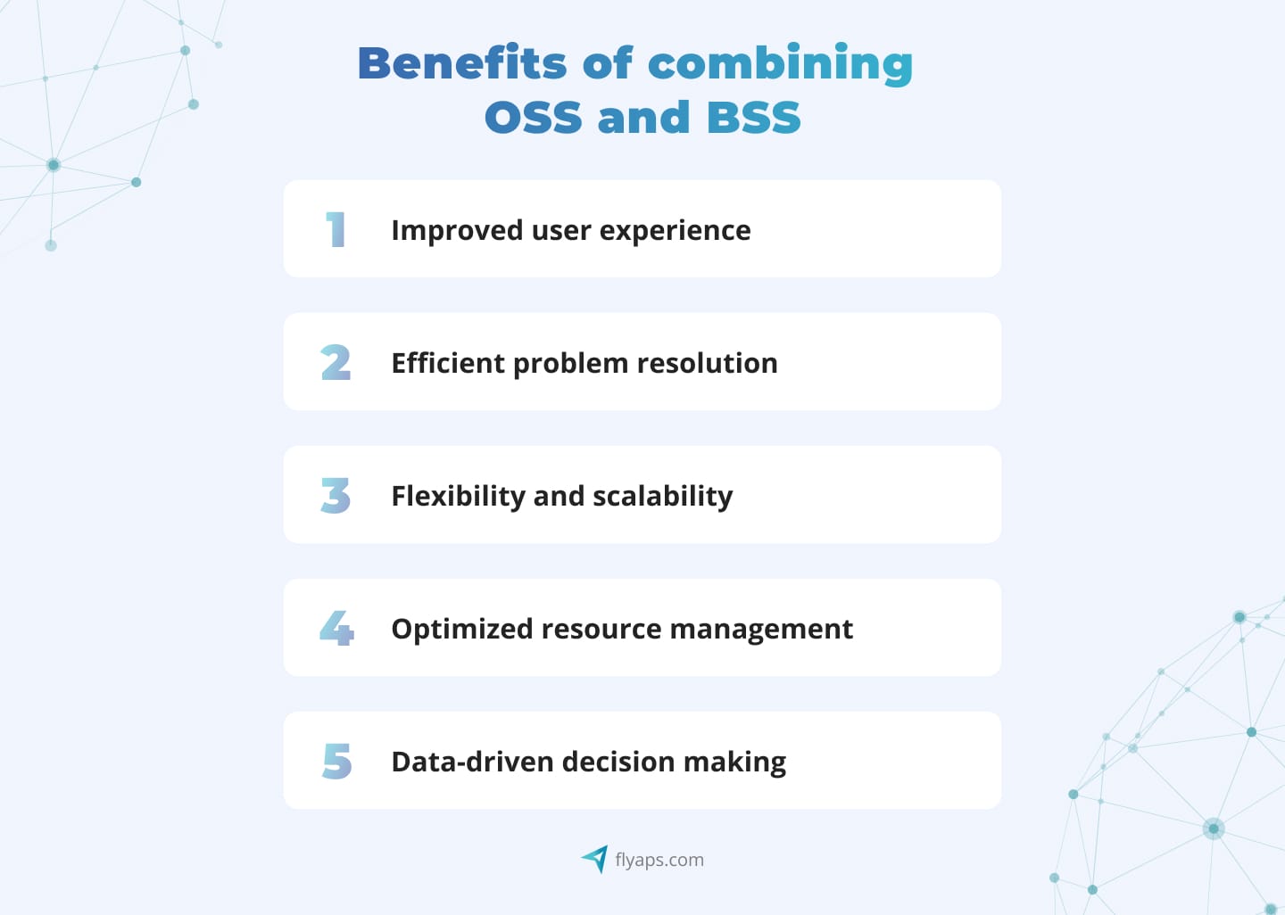 benefits you get with OSS and BSS in telecom