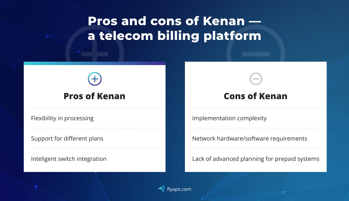 Pros and cons of Kenan — a telecom billing platform