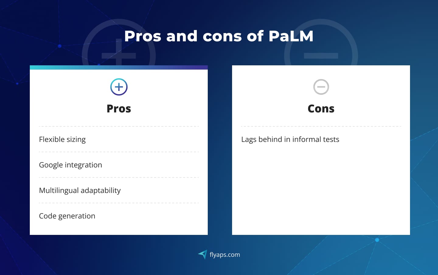 Pros and cons of PaLM